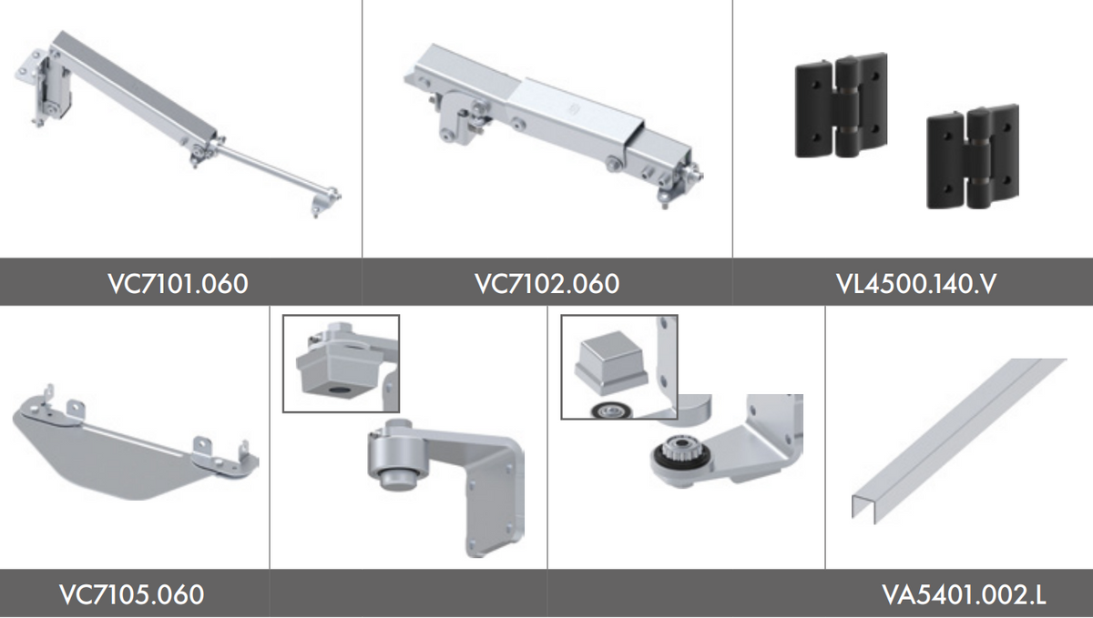 KIT BI-FOLDING  con APERTURA MASSIMA FINO 5 MT