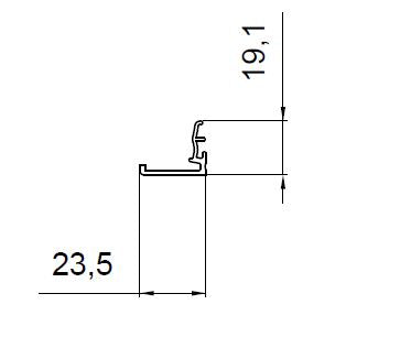 Profilo in alluminio cornice