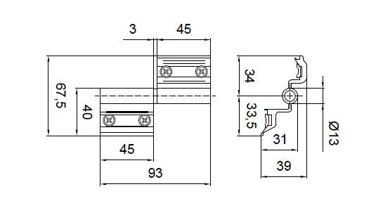 Cerniera per porta pedonale