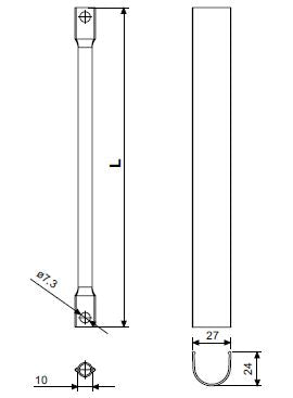 Asta e copertura superiore L 1365