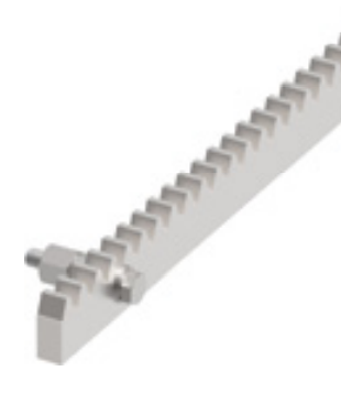 Cremagliera rettangolare 30x12 con distanziali da avvitare