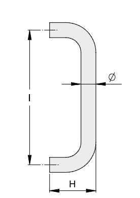 Maniglia 2 curve a saldare